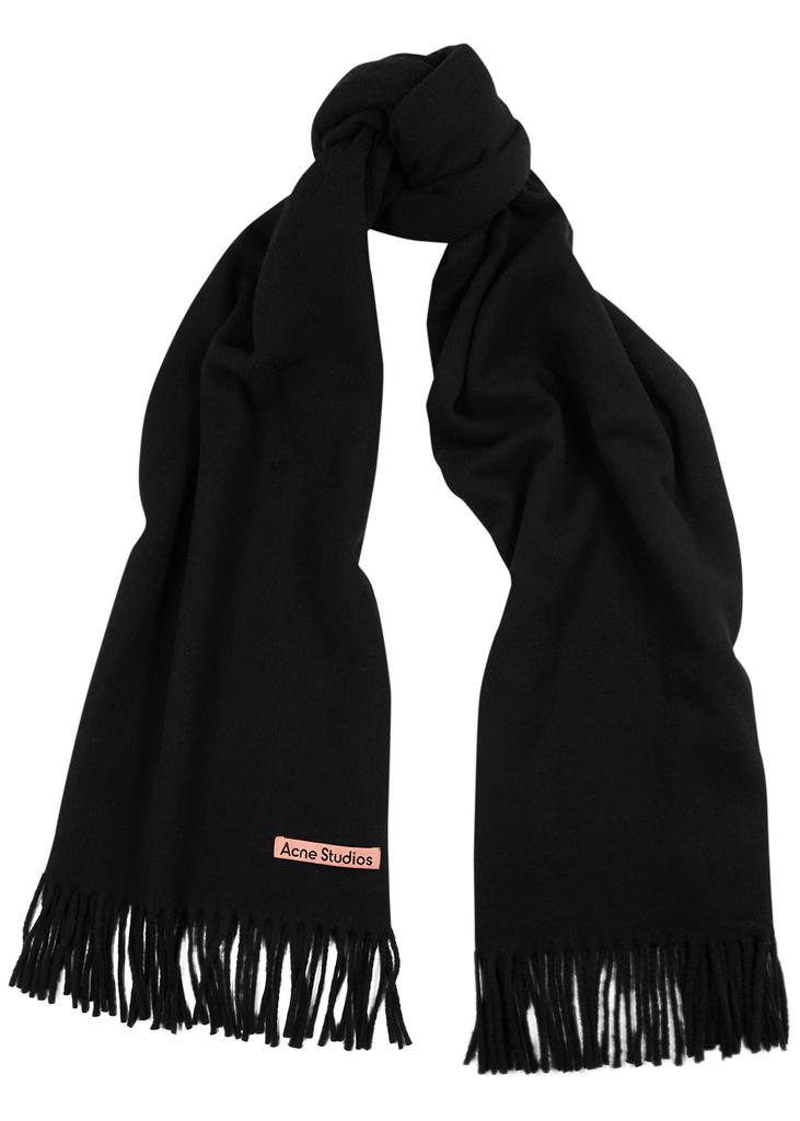 Canada black wool scarf商品第1张图片规格展示