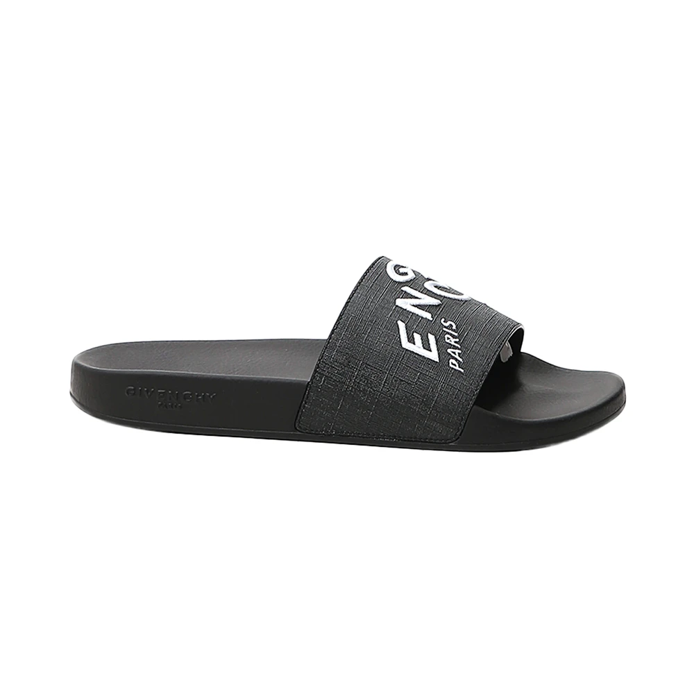 商品Givenchy|GIVENCHY 纪梵希 男士黑色棉质包脚拖鞋 BH300YH0QB-004,价格¥2041,第1张图片