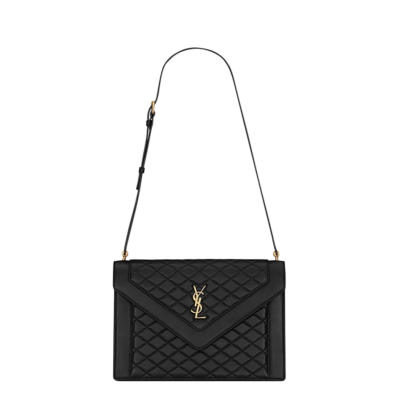 SAINT LAURENT PARIS/圣罗兰 YSL 21秋冬新款GABY系列 女士黑色绗缝小羊皮翻盖单肩斜挎包 商品