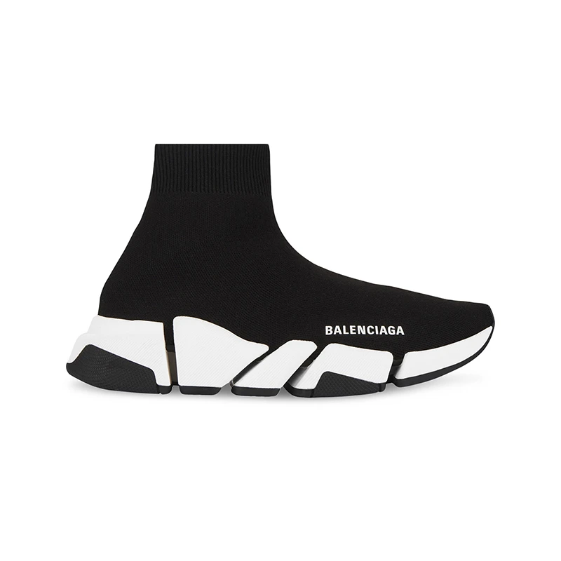 商品Balenciaga|巴黎世家 男黑色聚酯白底标志印袜子运动鞋,价格¥6363,第1张图片