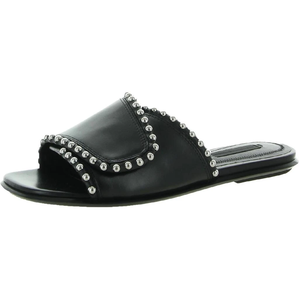 商品Alexander Wang|Alexander Wang Womens Leidy Leather Studded Slide Sandals,价格¥1137,第1张图片