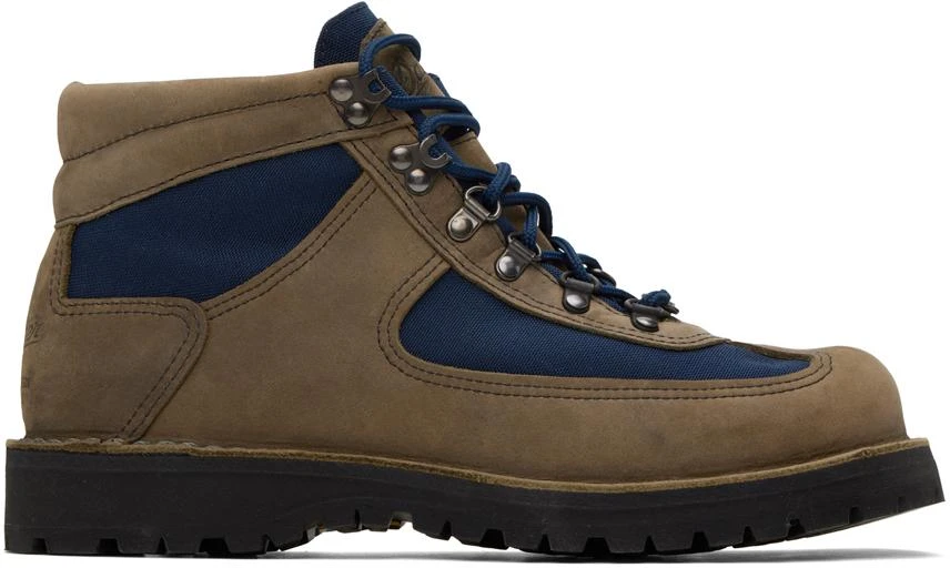 商品Danner|Brown & Navy Feather Light Boots,价格¥1613,第1张图片