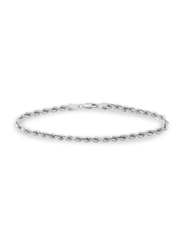 商品Saks Fifth Avenue|14K White Gold Hollow Rope Chain Bracelet,价格¥3615,第1张图片