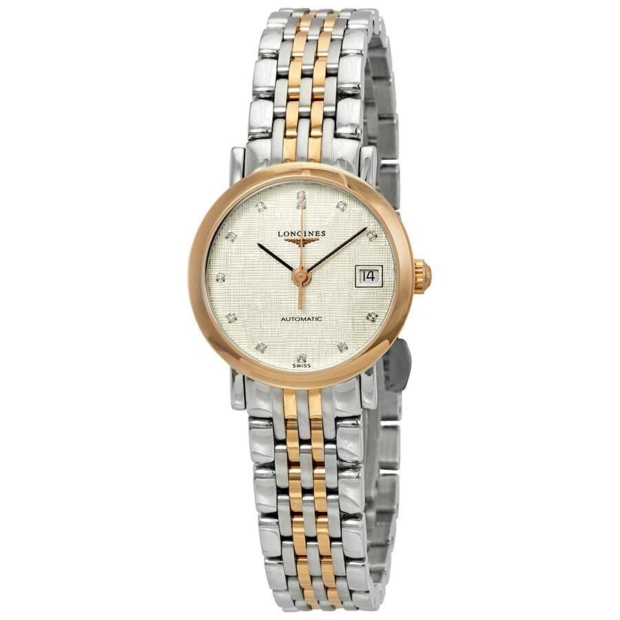 商品Longines|Elegant Automatic Diamond Striped Silver Dial Ladies Watch L4.309.5.77.7,价格¥9164,第1张图片