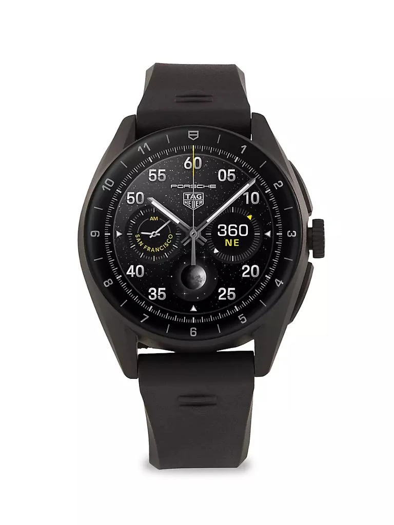 商品TAG Heuer|Connected Calibre E4 Titanium &amp; Rubber Smartwatch,价格¥13561,第1张图片