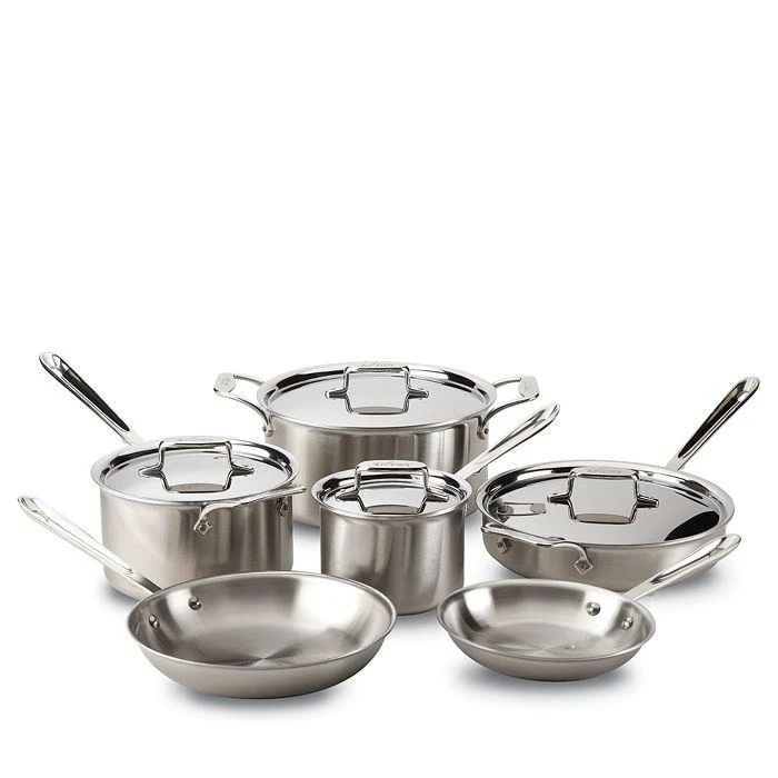 商品All-Clad|D5 Stainless Brushed 5-Ply Bonded 10-Piece Cookware Set,价格¥6715,第2张图片详细描述