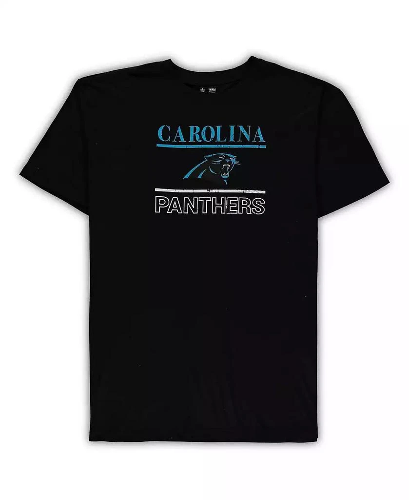 商品Concepts Sport|Men's Black Carolina Panthers Big and Tall Lodge T-shirt and Pants Sleep Set,价格¥410,第4张图片详细描述