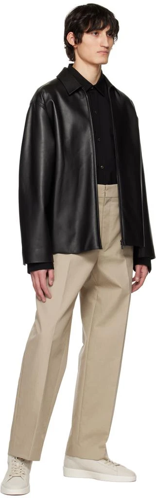 商品Fear of god|Black Relaxed Leather Jacket,价格¥31327,第4张图片详细描述