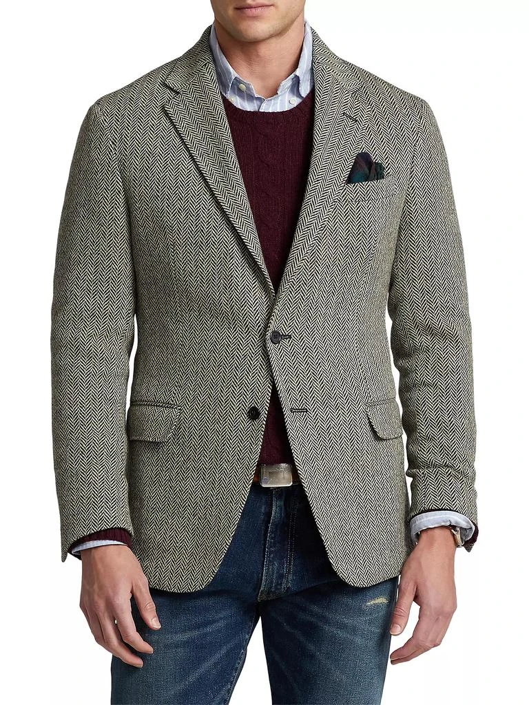 商品Ralph Lauren|Herringbone Wool-Blend Two-Button Sport Coat,价格¥4491,第3张图片详细描述