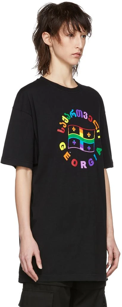 商品Vetements|Black Rainbow Flag T-Shirt,价格¥907,第4张图片详细描述