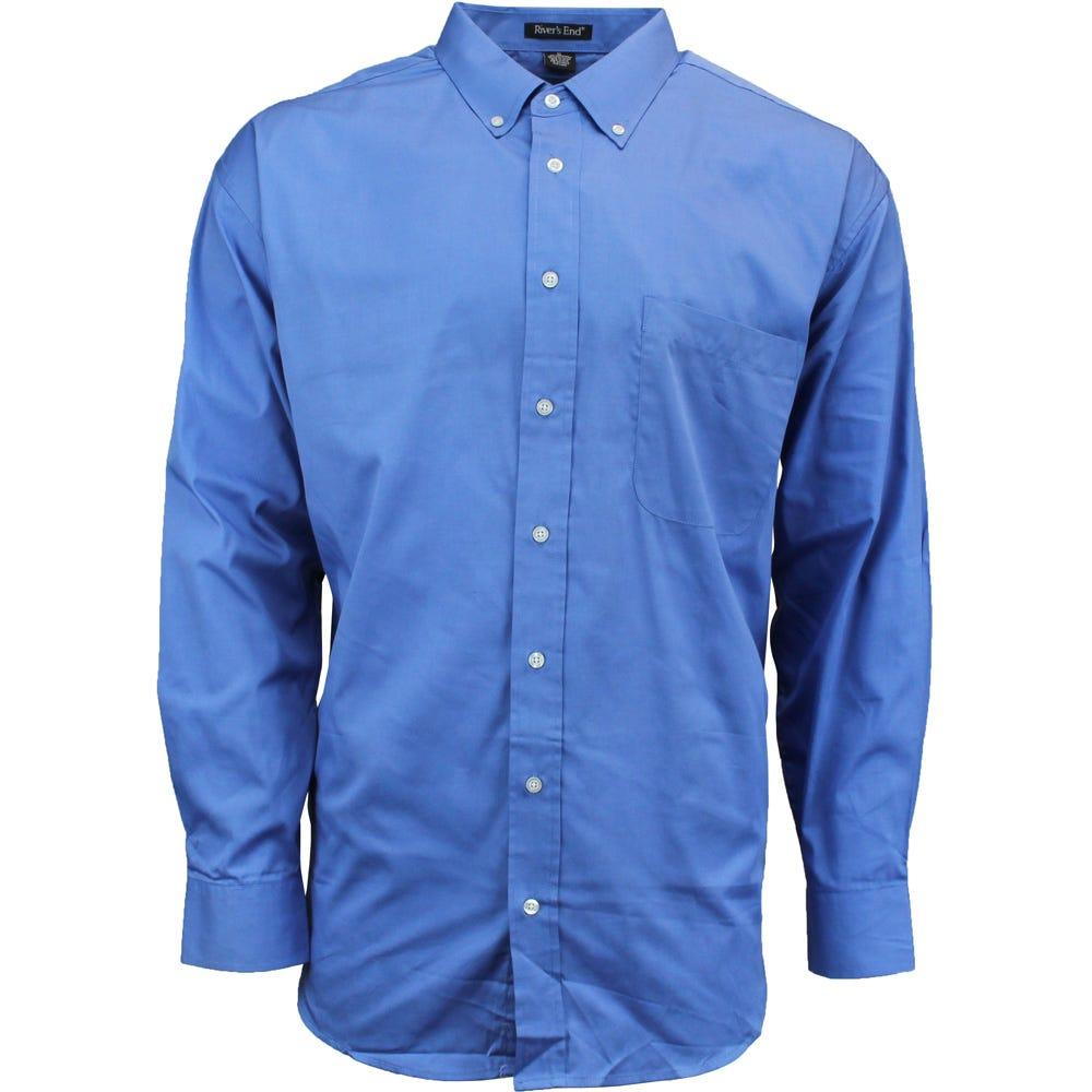 EZCare Pinpoint Long Sleeve Button Up Shirt商品第1张图片规格展示