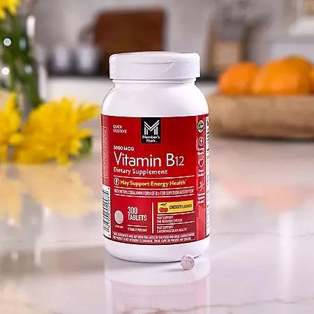 Member’s Mark Vitamin B12 Quick Dissolve Tablets, 5000 mcg, Cherry, 300 ct. 商品