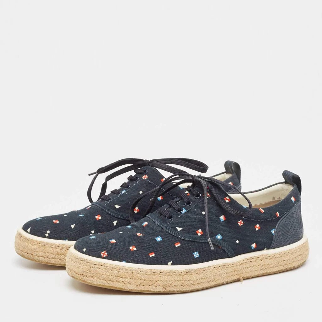 商品[二手商品] Louis Vuitton|Louis Vuitton Navy Blue Canvas and Rubber Espadrilles Size 43,价格¥1728,第2张图片详细描述