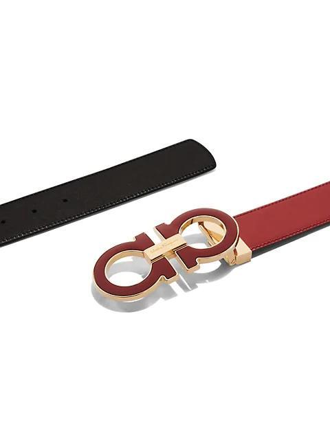 商品Salvatore Ferragamo|Adjustable & Reversible Double Gancini Buckle Belt,价格¥4354,第5张图片详细描述