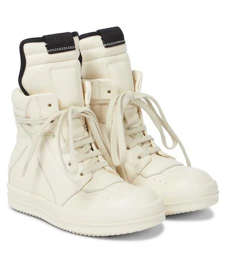商品Rick Owens|Geobasket leather high-top sneakers,价格¥4517,第1张图片
