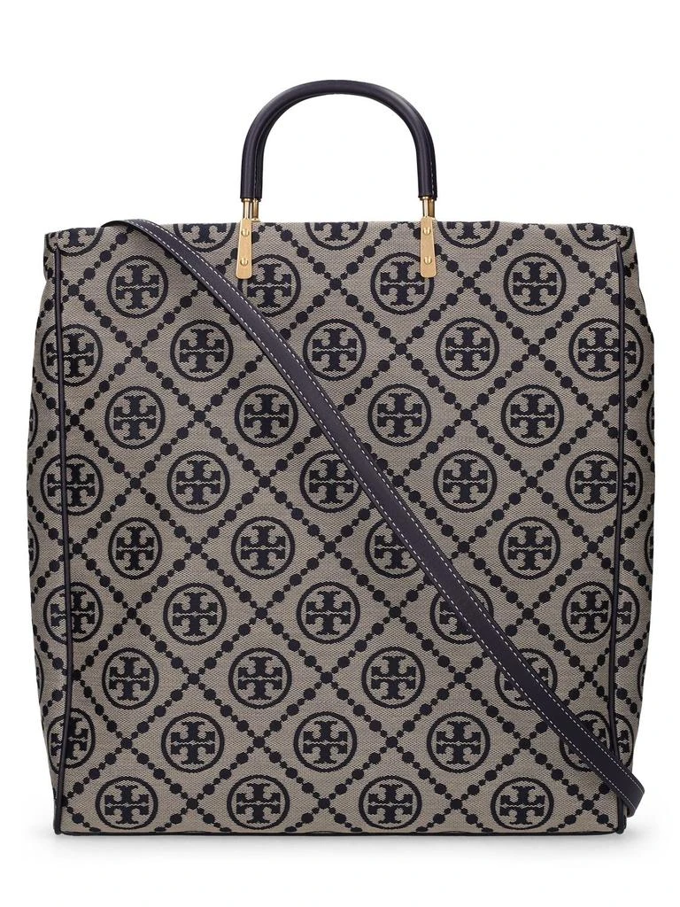 商品Tory Burch|T Monogram Jacquard Fold-over Tote,价格¥3201,第5张图片详细描述