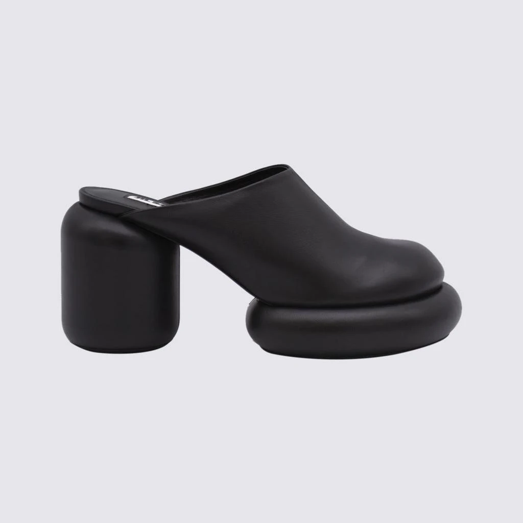 商品Jil Sander|JIL SANDER BLACK LEATHER MULES,价格¥2779,第1张图片