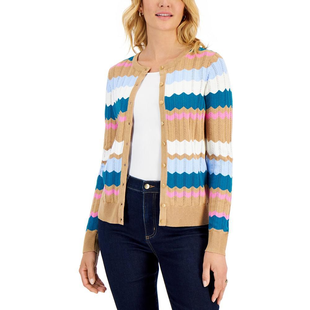 商品Charter Club|Women's Chevron Stripe Cardigan, Created for Macy's,价格¥224,第5张图片详细描述
