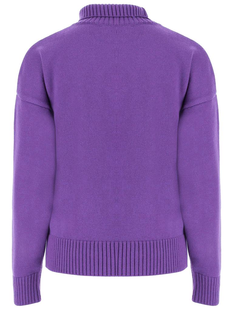 Ami Alexandre Mattiussi Purple Merino Wool Jumper商品第2张图片规格展示
