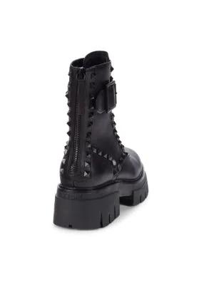 Lucas Studded Leather Combat Boots商品第3张图片规格展示