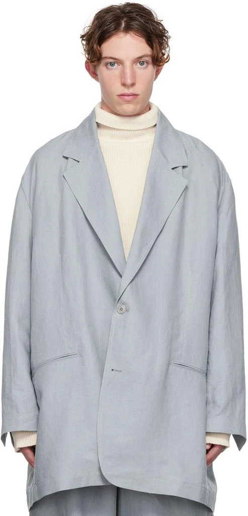 商品Hed Mayner|Gray Linen Blazer,价格¥3917,第1张图片