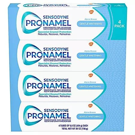 商品Sensodyne|Sensodyne Pronamel Gentle Whitening Toothpaste for Sensitive Teeth, Alpine Breeze, 6.5 oz., 4pk.,价格¥212,第1张图片