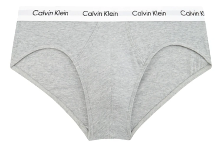 商品[国内直发] Calvin Klein|[预售3天]CALVIN KLEIN logo腰边舒适三角内裤 男款 三条装 黑白灰,价格¥258,第3张图片详细描述