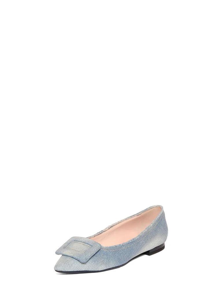 商品Roger Vivier|5mm Gommettine Denim Ballerina Flats,价格¥4020,第2张图片详细描述