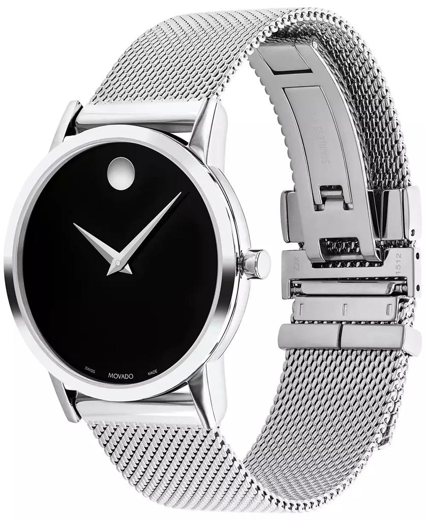 商品Movado|Women's Museum Classic Swiss Quartz Silver-Tone Stainless Steel Bracelet Watch 33mm,价格¥4644,第2张图片详细描述
