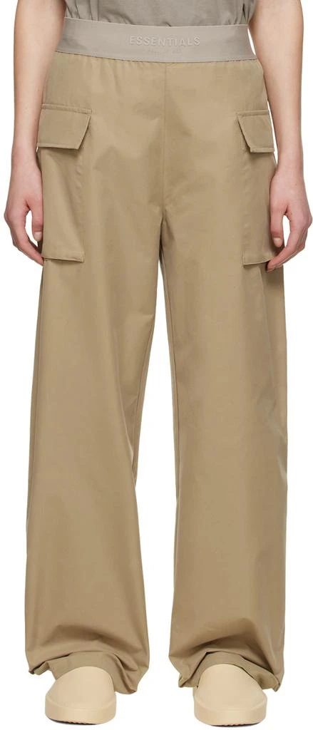 商品Essentials|Tan Cotton Trousers,价格¥706,第1张图片