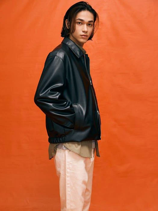 [Conscious] Eco Leather Bomber Jacket 商品