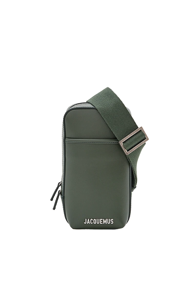 商品Jacquemus|父亲节礼物 520送愛人纯色简约徽标Logo可调节肩带 拉链开合 牛皮革 单肩斜挎包 男款  225BA030-3061-590,价格¥4711,第1张图片