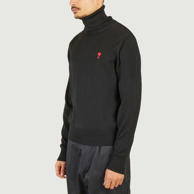 商品AMI|Ami De Coeur Pullover WOOL TRICOTINE BLACK AMI PARIS,价格¥1707,第2张图片详细描述