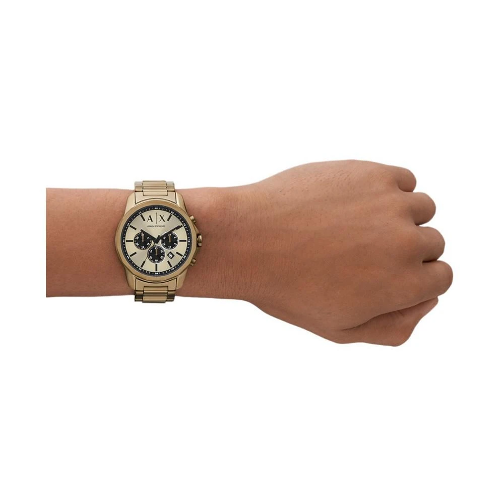商品Armani Exchange|Men's Chronograph Brown Stainless Steel Bracelet Watch, 44mm,价格¥1657,第4张图片详细描述