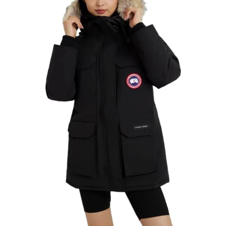 商品[国内直发] Canada Goose|[预售3天]加拿大鹅 Expedition远征系列 Fusion Fit Expedition 远征 08款派克多口袋防水防风保暖大衣纯色连帽长袖羽绒服 亚版 冬季 女款 黑色,价格¥8734,第7张图片详细描述