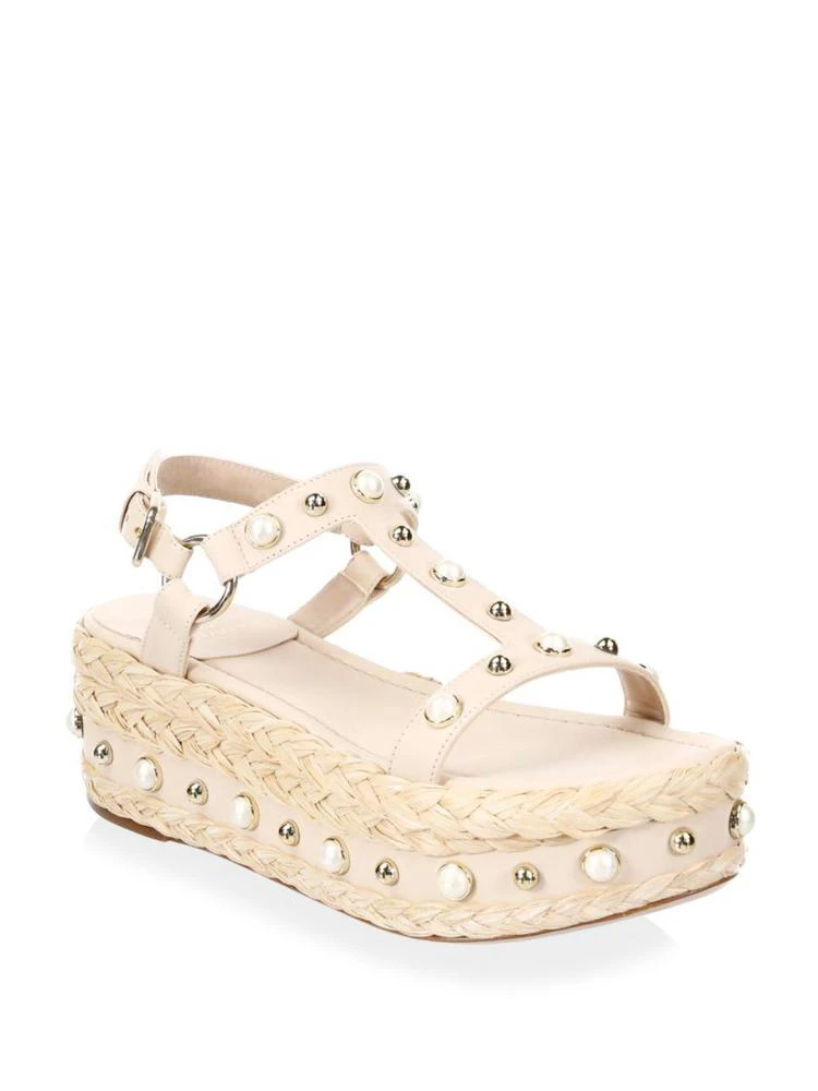 商品Stuart Weitzman|Stuart Weitzman - Studded Leather Espadrilles,价格¥1666,第1张图片