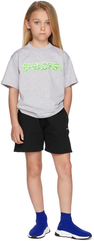 商品Balenciaga|Kids Grey & Green Slime T-Shirt,价格¥1441,第1张图片