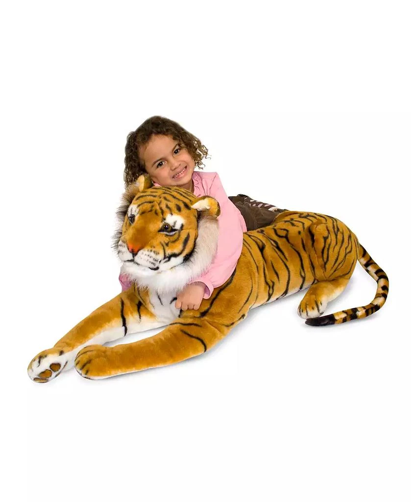 商品Melissa & Doug|Melissa & Doug Giant Tiger - Lifelike Stuffed Animal, Over 5 Feet Long (Includes Tail),价格¥751,第3张图片详细描述