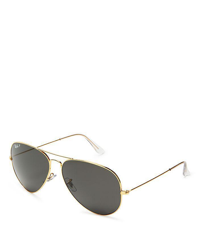 商品Ray-Ban|Polarized Classic Aviator Sunglasses, 62mm 墨镜,价格¥1178-¥1681,第6张图片详细描述