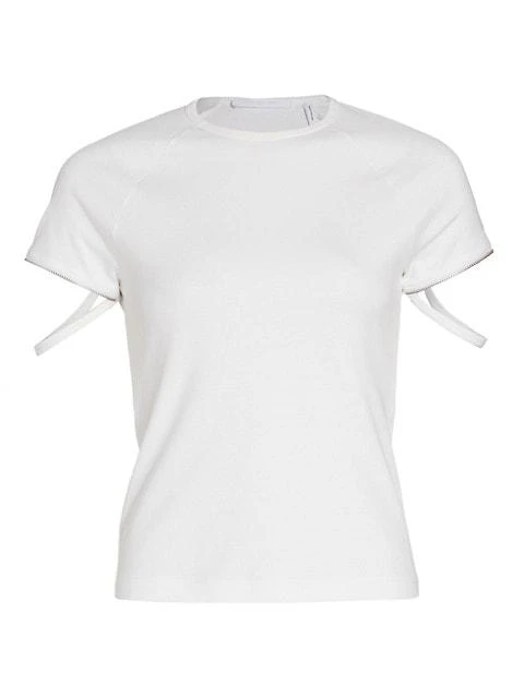 商品Helmut Lang|Zip Cotton Jersey Baby Tee,价格¥225,第1张图片
