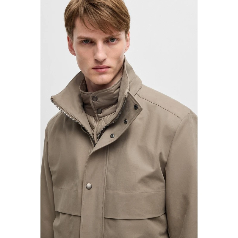 商品Hugo Boss|Hugo Boss雨果BOSS CAMEL 男士米色棉质羽绒服,价格¥14424,第6张图片详细描述