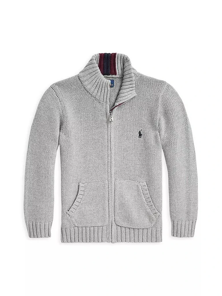 商品Ralph Lauren|Little Boy's &amp; Boy's Knit Zip-Up Sweater,价格¥299,第1张图片