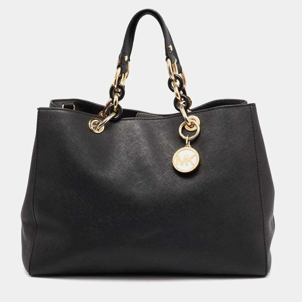 商品[二手商品] Michael Kors|MICHAEL Michael Kors Black Leather Large Cynthia Tote,价格¥1006,第1张图片