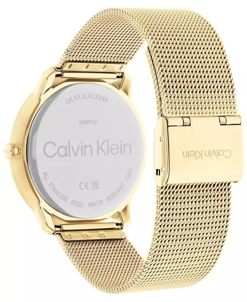 商品Calvin Klein|Unisex Gold-Tone Stainless Steel Mesh Bracelet Watch, 40mm,价格¥633,第3张图片详细描述