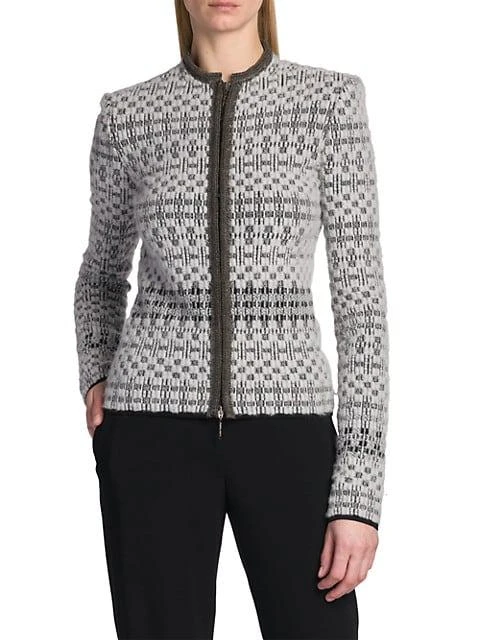 商品Giorgio Armani|Jacquard Knit Zip Jacket,价格¥29972,第3张图片详细描述