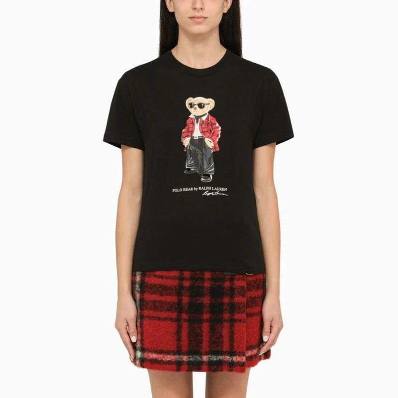 商品Ralph Lauren|Black cotton crew-neck T-shirt,价格¥832,第1张图片