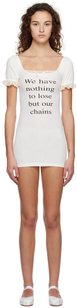 商品Praying|White Nothing To Lose Minidress,价格¥286,第1张图片