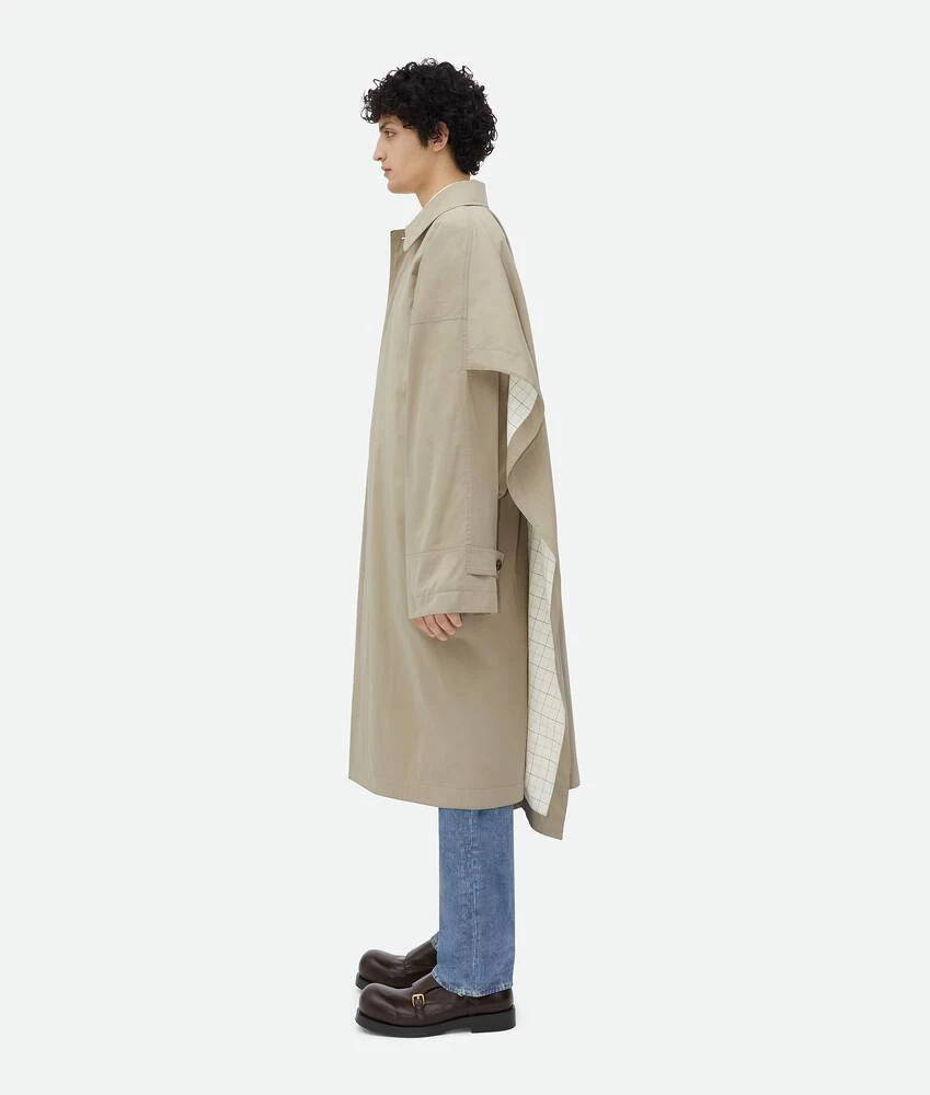 【预售】 BV葆蝶家 24秋冬 男士 风衣 Trench-Cape En Soie Et Coton Avec Doublure À Carreaux 779587V3YS01574 商品