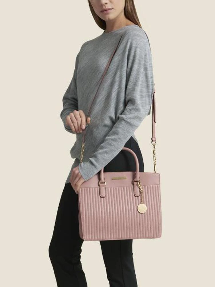 商品DKNY|Pinstripe Quilted Nappa Medium Satchel,价格¥1131,第2张图片详细描述
