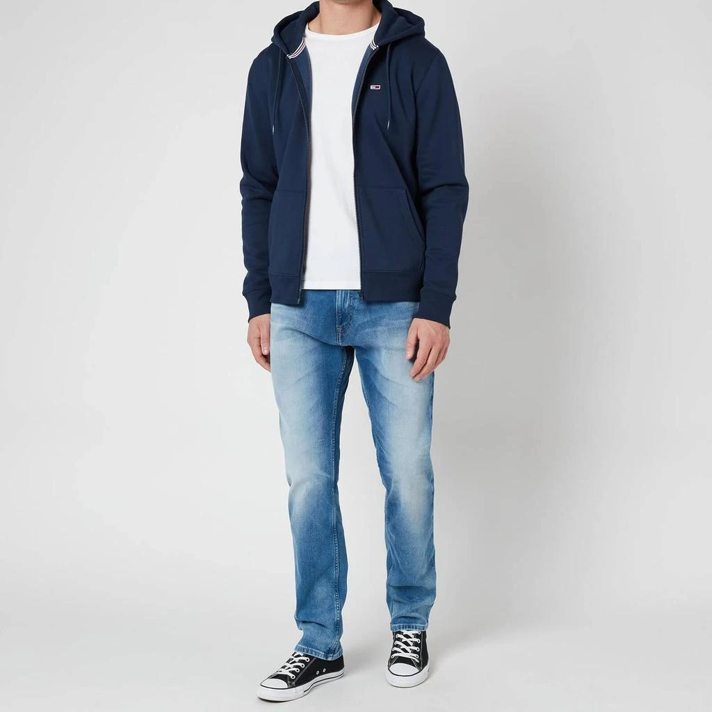 商品Tommy Hilfiger|Tommy Jeans Men's Regular Fleece Zip Hoodie - Twilight Navy,价格¥477,第3张图片详细描述